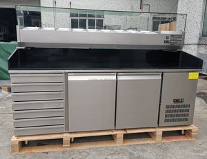 Nhà bếp Thương mại Pizza chuẩn bị bảng Tủ lạnh <span class=keywords><strong>2</strong></span> cửa bàn làm việc Máy làm lạnh Pizza - Product Image 3