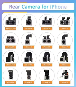 Tüm telefon orijinal arka kamera için iPhone 11 12 13 14 15 X XR XS Pro Max artı arka kamera yedek bilgisayar telefon parçaları