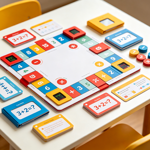 Jeu de société numérique pliable personnalisé fait main, avec pièces de jeu, pour enfants, <span class=keywords><strong>petit</strong></span> jeu de mathématiques éducatif pour enfants - Product Image 2