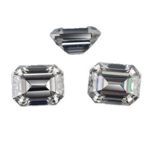 Loose Moissanite Emerald Cut D Color White Lab Created Gemstone For Jewelry Making - Product Image 5