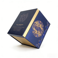 Boîte cadeau carrée en carton rigide biodégradable de qualité supérieure pour artisans professionnels, avec gaufrage personnalisé, écologique, pour faveurs de mariage