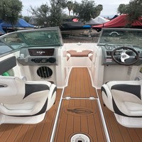 Tapis de pont en mousse EVA imitation teck pour plateforme de bain et cockpit de bateau, style SeaDek MarineMat, auto-adhésif, pour Chaparral 19 H20 2013