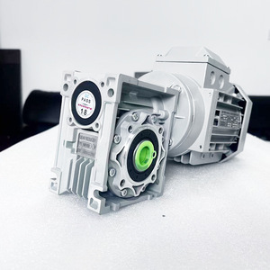 RV Silver Gray Mini <b>Worm</b> <b>Gear</b> Reducer With Motor Aluminum Gearbox For Manufacturing - Product Image 1