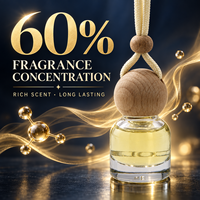Diffuseur de parfum suspendu pour voiture, décoration intérieure, diffuseur en verre, bouchon en bois, pendentif personnalisé, fourniture en gros OEM ODM pour véhicules