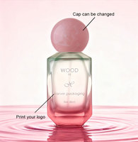 Flacon de parfum personnalisé pour femmes, flacon de parfum vide en verre unique, 30 ml, 50 ml, flacon de parfum rose irrégulier
