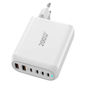 Gan siêu nhanh sạc 200W PD sạc 5V3A 9v3a 12V3A 15v3a 20v5a 28v5a với 2A + 4c USB C Cổng Máy Tính Bảng di động sạc nhanh - Product Image 1