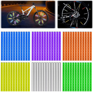 Tiras reflectantes para ruedas de bicicleta, cinta reflectante colorida para radios, accesorios de seguridad para ciclismo nocturno - Product Image 1