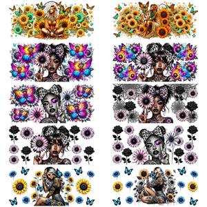 Autocollants en vinyle DTF UV haute adhérence pour vente en gros, enveloppes étanches personnalisées 3D pour verres de 16 oz pour le stockage de vin et de boissons - Product Image 5