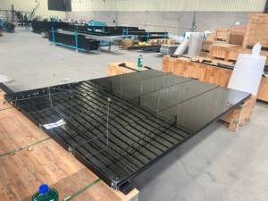 Atmos hiện đại tự động nhôm + kính không khung cửa nhà để xe Mỹ gương thiết kế màu đen cắt điều khiển từ xa 5 năm - Product Image 4