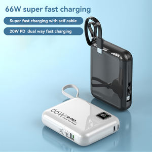 2023 venta al por mayor promocional Mini estación de energía portátil ultradelgada 10000 Mah Pd Cable para <span class=keywords><strong>Iphone</strong></span> carga al aire libre para teléfonos celulares - Product Image 1