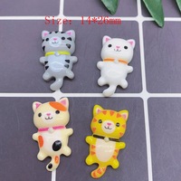 Vente chaude DIY Fond Plat Résine Charmes Pendentif Longue Queue Chat Animal Mince Charmes Peut Ajouter Crochet pour Résine Bijoux Accessoires