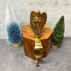 Decoratieve Aluminium Gouden Vliegende Hoek Koushouder Voor Kerstcadeaus Decor