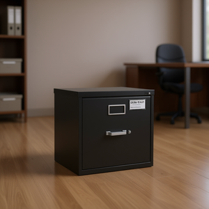 Archivador de Acero con Recubrimiento en Polvo Negro, 1 Cajón, con Cerradura, Mueble de Oficina Comercial - Product Image 2