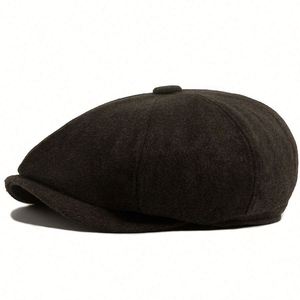 Gorro Newsboy Vintage de Otoño Invierno para Hombre y Mujer, Boina Británica de Color Sólido, Boina Casual a la Moda - Product Image 4