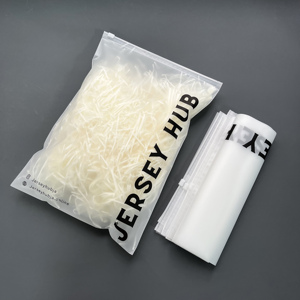 Wholesale Custom Logo Matte Frosted PE Zipper <b>Bags</b> Reusable <b>Zip</b> Pouches For Clothes Underwear Textile Merchandise Packaging - Product Image 4