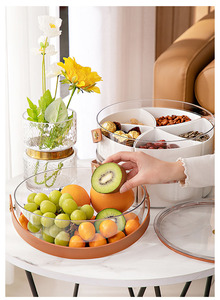 2024 mới sang trọng vòng nhựa trong suốt Snack/Nut/Kẹo phục vụ khay với xử lý - Product Image 4