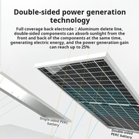 Pour module PV bifacial TOPCON 450W-1000W panneaux solaires mono type N et technologie MBB HJT Design couleur noire