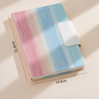 Carnet A5 personnalisé à dégradé de couleurs avec fermeture magnétique, journal en papier épais avec marque-page en ruban, carnet de notes pour le bureau et les affaires
