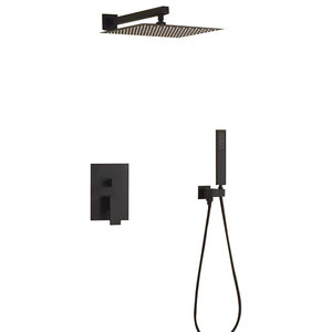 Ensemble de <span class=keywords><strong>douche</strong></span> pluie encastré moderne en acier inoxydable SUS304, système de mitigeur chaud/froid mural pour projets hôteliers de luxe - Product Image 2