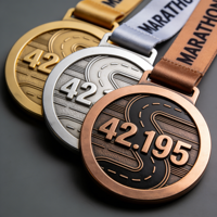 Vente flash - Médaille en métal gravée au laser de haute qualité, écologique, couleur personnalisée, avec logo