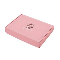 Hoch umwelt freundliche wasserdichte, matt geprägte Wellpappenflugzeug-Versand box Kostenlose Probe Benutzer definiertes Logo Doppelseitig bedrucktes Pink