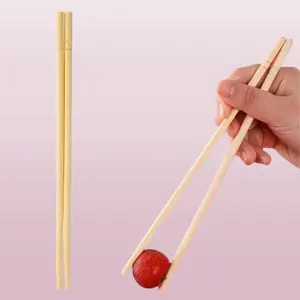 Hot Sale Portable Natural Bamboo Disposable Round Chopsticks Japanese Wooden Printed Custom Tableware for Party