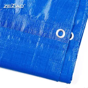 Feuille bleue de bâche de PE de bâche de couverture légère imperméable de toit de polyéthylène poly