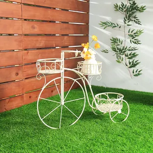 Wholesale Modern Flower Pot Cart Holder Tricycle Plant Stand Ideal for Home Garden Decor Plant Holder