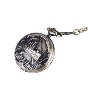 Montre de poche à cadran à quartz antique en acier inoxydable, boîtier rond, collier pour hommes, design <span class=keywords><strong>Corsair</strong></span>, cadeau de Noël pour adolescents - Product Image 6