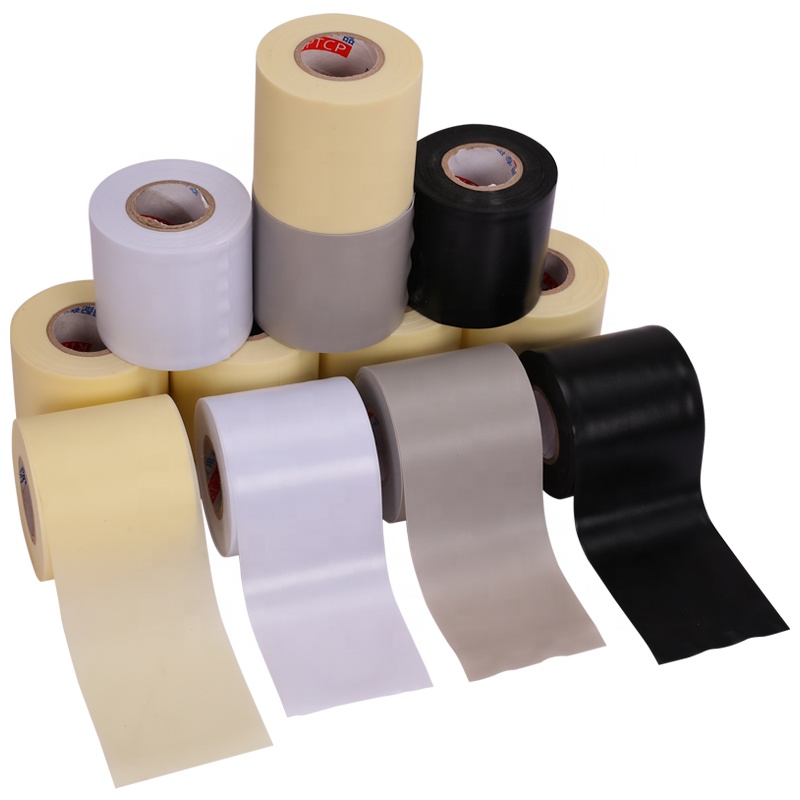 HVAC without Non Adhesive Glue roll aluminum Copper tube duct pipe insulation pipe tape for air conditioner pvc wrapping tape