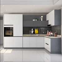 Meubles de cuisine modulaires modernes en aluminium alvéolé, étanches, ensemble complet d'armoires pour projets d'appartements