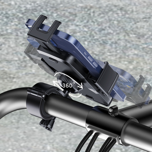 C127 360 giá cao su xe chu kỳ Silicone xe đạp xe máy động cơ điện thoại di động thông minh đứng Bracket hỗ trợ núi chủ cho xe đạp - Product Image 4