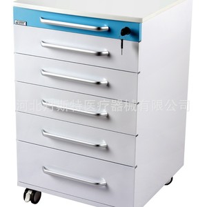 Armoire d'hôpital à 5 tiroirs en métal mobile avec serrure pour usage médical - Product Image 1