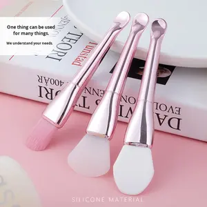 Nouvelle spatule à masque à poils doux en forme d'éventail, bâton <span class=keywords><strong>diamant</strong></span>é, brosse à masque portable DIY avec manche en métal pour le <span class=keywords><strong>visage</strong></span> - Product Image 1
