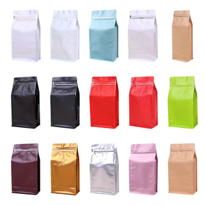 Sac d'emballage de café à fond plat imprimé personnalisé feuille d'aluminium avec valve pochette à fermeture éclair refermable de qualité alimentaire écologique - Product Image 2