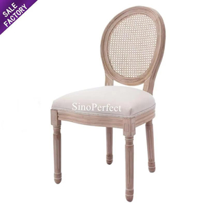 Chaise de banquet Louis classique vintage à dossier ovale en bois massif pour mariage, <span class=keywords><strong>restaurant</strong></span> et événements – Prix abordable - Product Image 6