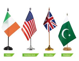Gahumi Fanions Poteau en bois et support de table Taille drapeau national - Product Image 1
