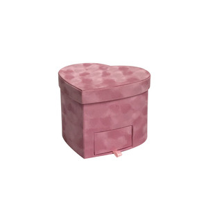Tùy Chỉnh Sang Trọng In Ấn Hình Trái Tim Nhung Hoa Hộp Giấy Bao Bì Hoa Hộp Với Ngăn Kéo - Product Image 6