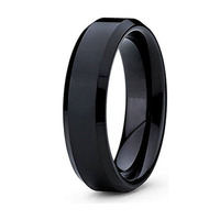 Bague unisexe en acier inoxydable plaqué rhodium, style punk géométrique, lisse et concis, largeurs 4 MM, 6 MM, 8 MM, pour cadeau, fête, quotidien