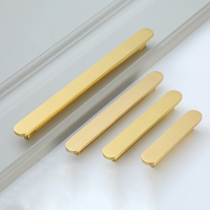 Luxury Gold Kitchen <strong>Cupboard</strong> Drawer <strong>Handles</strong> Knobs Black Wardrobe Pulls Polished <strong>Copper</strong> Brushed Solid Brass Cabinet <strong>Handles</strong> - Product Image 5