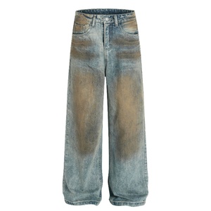 Nuevos Jeans para Hombre 2025, Pantalones de Algodón Compuesto, Pantalones Casuales de Pierna Recta, Cintura Media, Juveniles y Modernos, Venta al por Mayor - Product Image 1