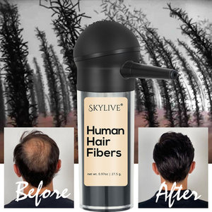SKYLIVE Real Human <strong>Hair</strong> Building Fibers Synthetic Black/Brown <strong>Hair</strong> Texturizer Styling <strong>Gel</strong> <strong>Hair</strong> Thickener Fibers Volume <strong>Powder</strong> - Product Image 2