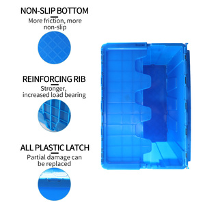 Jmtb106 Chất lượng cao PP nhựa Stackable và nestable Heavy Duty doanh thu hộp rắn lưu trữ với kèm theo nắp thùng nhựa - Product Image 3