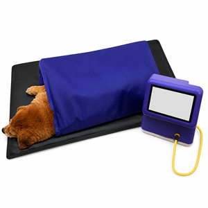 Tapis chauffant périopératoire ZT pour animaux de compagnie, pour chiens, coussin chauffant rectangulaire, couleur unie bleue, rembourrage en fibre de polyester, style moderne - Product Image 6