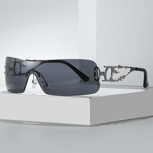 Neuestes Design 2024 Unisex Randlose Rahmenlose Einteilige Punk Mode Y2K Metall-Sonnenbrille <span class=keywords><strong>CROESUS</strong></span> UV400 - Product Image 2