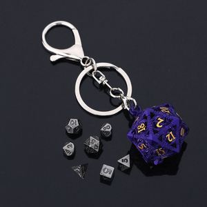 Llavero de metal con diseño de dragón, soporte hueco para dados D20, mini juego de dados poliédricos para juegos de rol, Dungeons and Dragons, venta al por mayor - Product Image 4