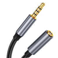 TRRS 3,5mm Vergoldetes Aux-Audiokabel Verlängerungskabel Stecker auf Buchse Stereo-Klinkenstecker für iPhones iPads Telefone Tablets & Mediaplayer