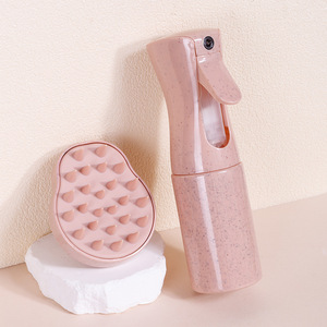 Ensemble de peignes de massage en paille de blé, peigne à dents larges, flacon pulvérisateur, outils de coiffure durables pour la population générale - Product Image 5