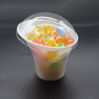 투명 식품 안전 친환경 일회용 110ml 투명 아이스크림 플라스틱 디저트 컵 (뚜껑 포함)