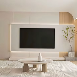 Système mural TV minimaliste moderne, armoire de rangement murale complète sur mesure pour salon, solution pour toute la maison - Product Image 1